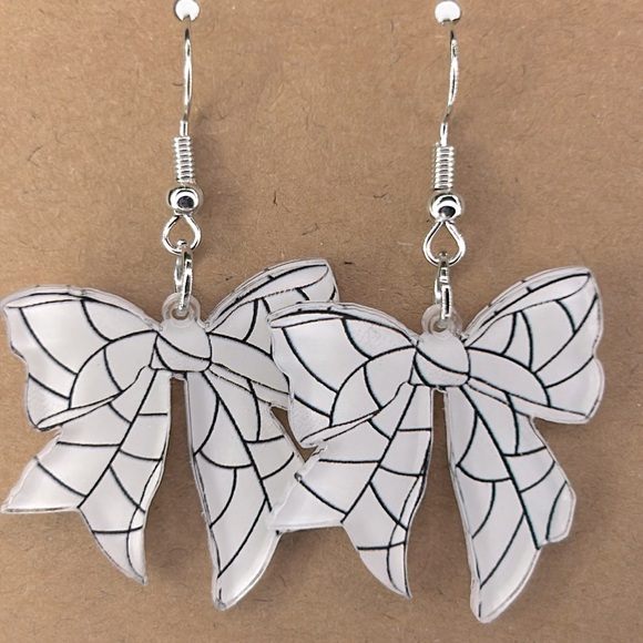 Jewelry - Vollyball Ribbon Design 2D Acrylic Earrings